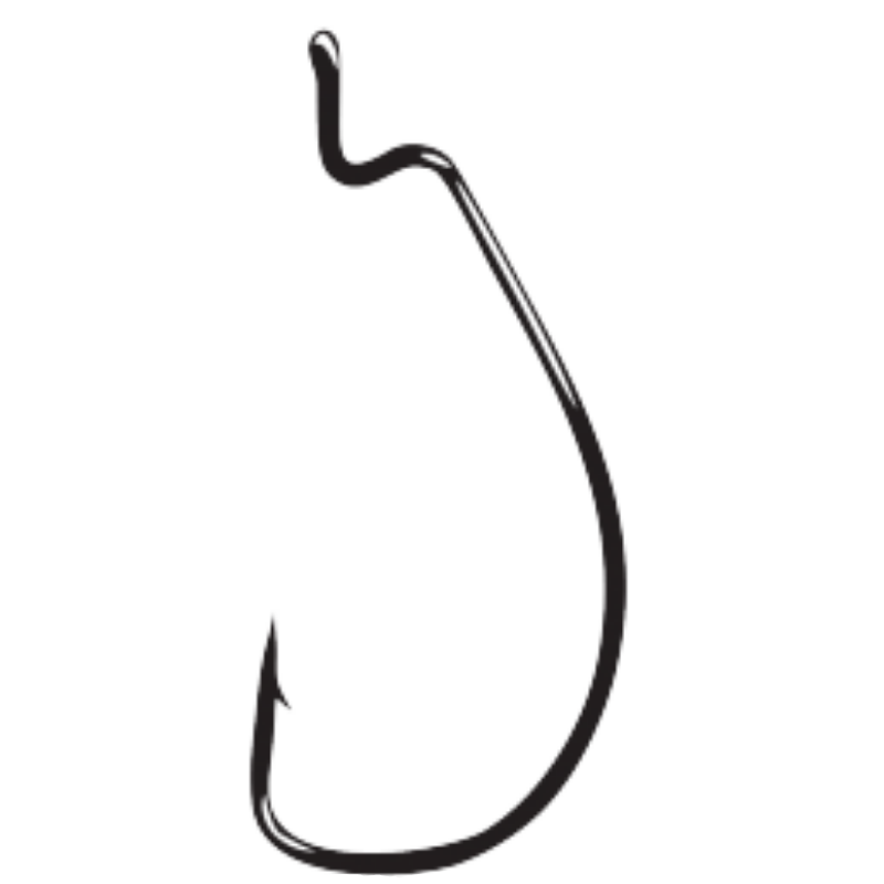 Gamakatsu Worm Hooks Offset Shank EWG - NS Black (584) - 25 Pack
